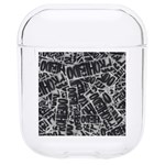 Rebel Life: Typography Black and White Pattern Hard PC AirPods 1/2 Case
