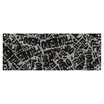 Rebel Life: Typography Black and White Pattern Banner and Sign 8  x 3 