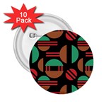 Abstract Geometric Pattern 2.25  Buttons (10 pack) 