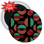 Abstract Geometric Pattern 3  Magnets (100 pack)