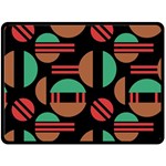 Abstract Geometric Pattern Two Sides Fleece Blanket (Large)