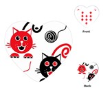 Cat Little Ball Animal Playing Cards Single Design (Heart)
