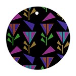 Abstract Pattern Flora Flower Round Ornament (Two Sides)