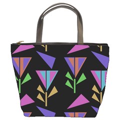 Abstract Pattern Flora Flower Bucket Bag from UrbanLoad.com Front