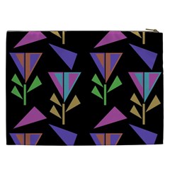Abstract Pattern Flora Flower Cosmetic Bag (XXL) from UrbanLoad.com Back