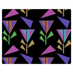 Abstract Pattern Flora Flower Two Sides Premium Plush Fleece Blanket (Teen Size) from UrbanLoad.com 60 x50  Blanket Front