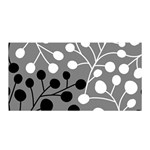 Abstract Nature Black White Satin Wrap 35  x 70 