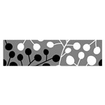 Abstract Nature Black White Oblong Satin Scarf (16  x 60 )