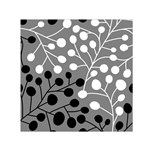 Abstract Nature Black White Square Satin Scarf (30  x 30 )