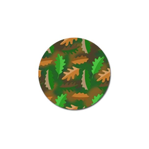 Leaves Foliage Pattern Oak Autumn Golf Ball Marker (10 pack) from UrbanLoad.com Front
