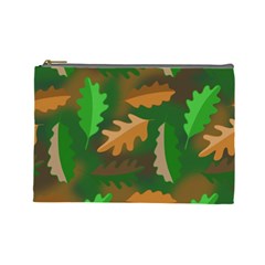 Leaves Foliage Pattern Oak Autumn Cosmetic Bag (Large) from UrbanLoad.com Front
