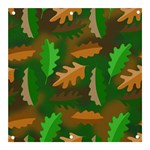 Leaves Foliage Pattern Oak Autumn Banner and Sign 3  x 3 