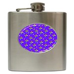 Abstract Background Cross Hashtag Hip Flask (6 oz)