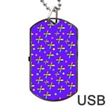 Abstract Background Cross Hashtag Dog Tag USB Flash (Two Sides)