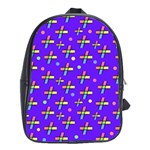 Abstract Background Cross Hashtag School Bag (XL)
