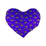 Abstract Background Cross Hashtag Standard 16  Premium Heart Shape Cushions
