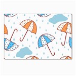 Rain Umbrella Pattern Water Postcard 4 x 6  (Pkg of 10)