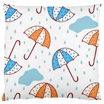 Rain Umbrella Pattern Water Large Cushion Case (Two Sides)
