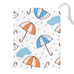 Rain Umbrella Pattern Water Drawstring Pouch (4XL)