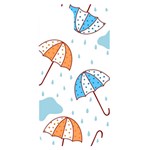 Rain Umbrella Pattern Water iPhone 14 Black UV Print Case