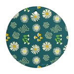Drawing Flowers Meadow White Ornament (Round)