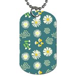 Drawing Flowers Meadow White Dog Tag (One Side)