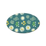 Drawing Flowers Meadow White Sticker Oval (10 pack)
