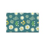 Drawing Flowers Meadow White Sticker Rectangular (10 pack)