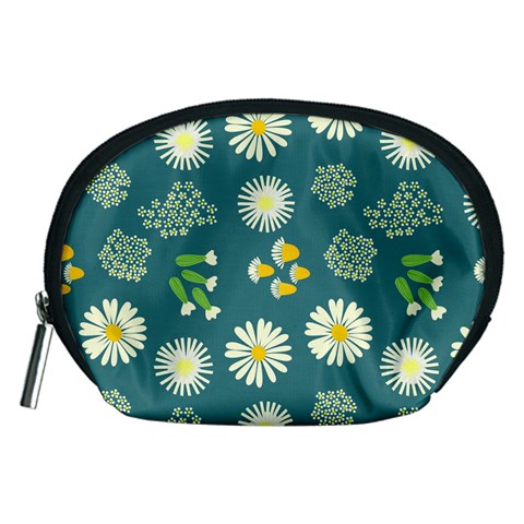 Drawing Flowers Meadow White Accessory Pouch (Medium) from UrbanLoad.com Front