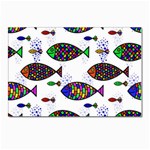 Fish Abstract Colorful Postcards 5  x 7  (Pkg of 10)