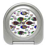 Fish Abstract Colorful Travel Alarm Clock