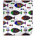 Fish Abstract Colorful Canvas 20  x 24 