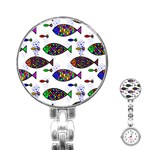 Fish Abstract Colorful Stainless Steel Nurses Watch