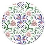 Bloom Nature Plant Pattern Magnet 5  (Round)
