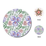 Bloom Nature Plant Pattern Playing Cards Single Design (Round)