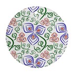Bloom Nature Plant Pattern Round Ornament (Two Sides)