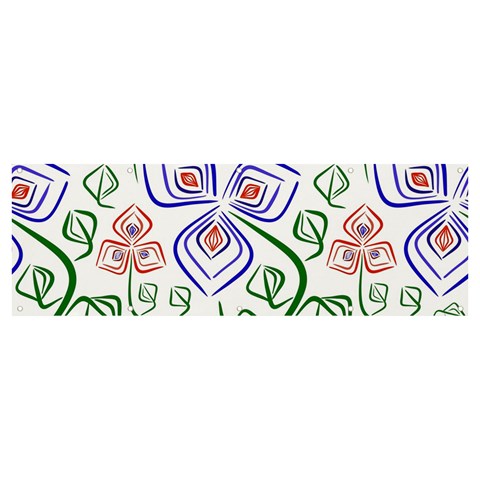 Bloom Nature Plant Pattern Banner and Sign 12  x 4  from UrbanLoad.com Front