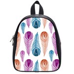 Pen Peacock Colors Colored Pattern School Bag (Small)