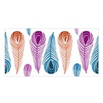 Pen Peacock Colors Colored Pattern Satin Shawl 45  x 80 