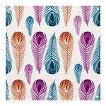 Pen Peacock Colors Colored Pattern Banner and Sign 3  x 3 