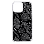 Leaves Flora Black White Nature iPhone 13 Pro Max TPU UV Print Case