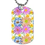 Bloom Flora Pattern Printing Dog Tag (Two Sides)