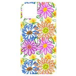 Bloom Flora Pattern Printing iPhone 14 Plus Black UV Print Case