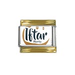 Iftar-party-t-w-01 Gold Trim Italian Charm (9mm)