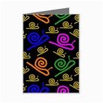 Pattern-repetition-snail-blue Mini Greeting Card