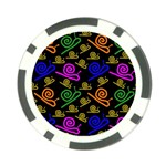 Pattern-repetition-snail-blue Poker Chip Card Guard