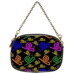 Pattern-repetition-snail-blue Chain Purse (One Side)
