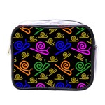 Pattern-repetition-snail-blue Mini Toiletries Bag (One Side)