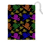 Pattern-repetition-snail-blue Drawstring Pouch (5XL)