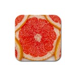 Grapefruit-fruit-background-food Rubber Square Coaster (4 pack)
